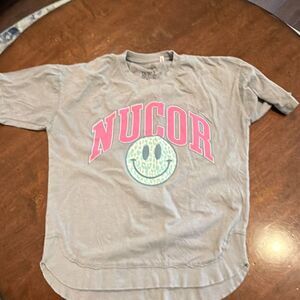 Royce Brand Gray Cotton Blend Smiley Face Graphic Men's G Short Sleeve T-Shirt